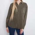 Button-Front Twill Overshirt