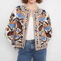 Embroidered Open Front Jacket