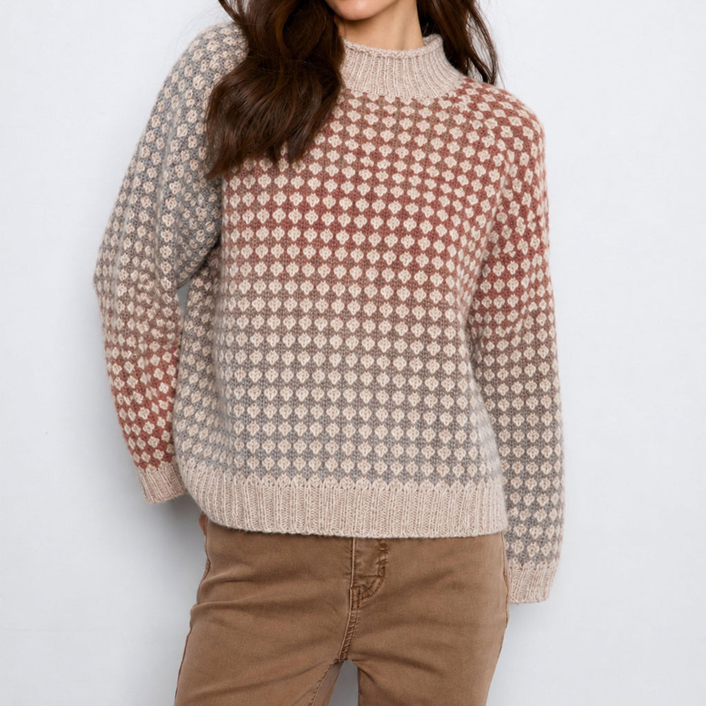 Mock Neck Knit Sweater