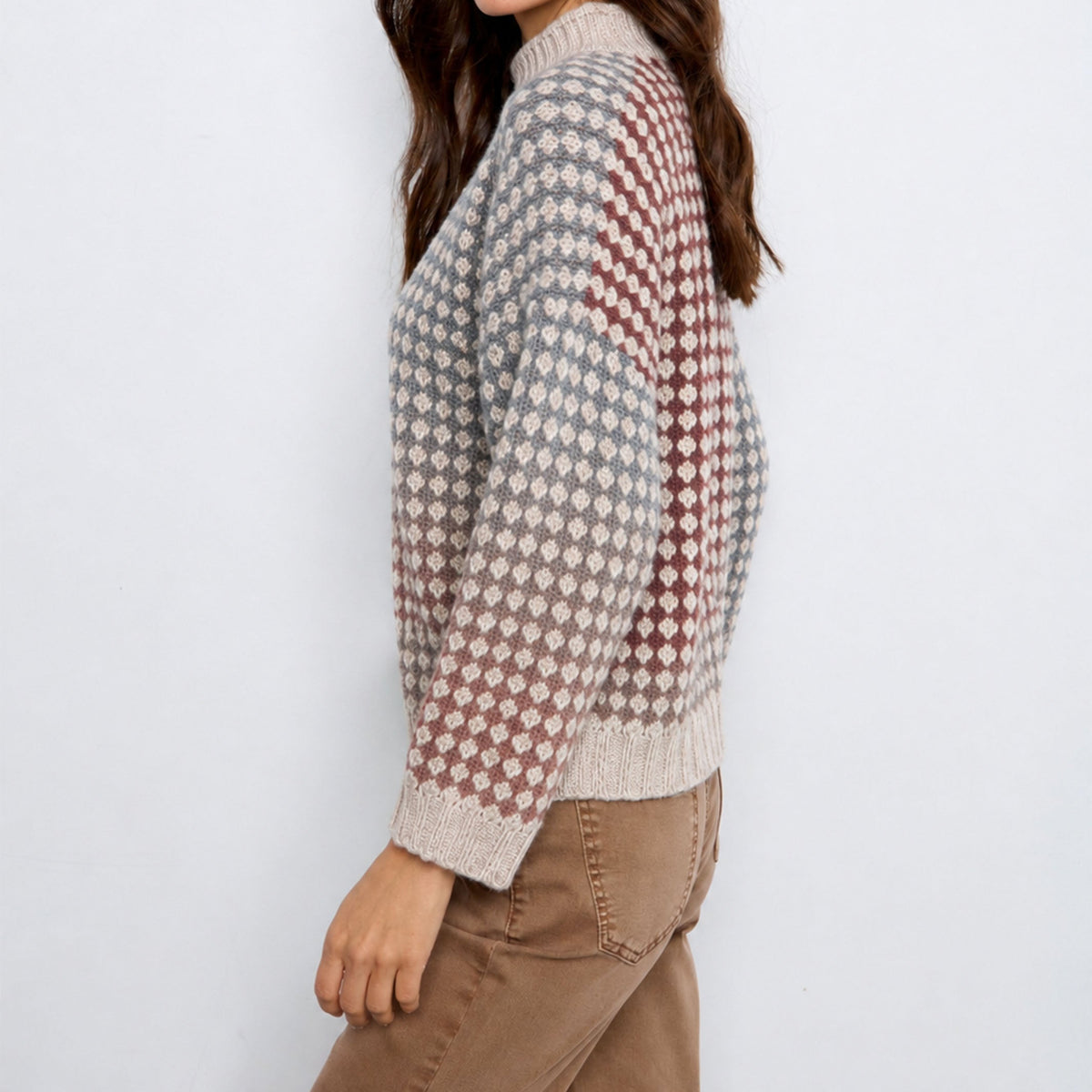 Mock Neck Knit Sweater