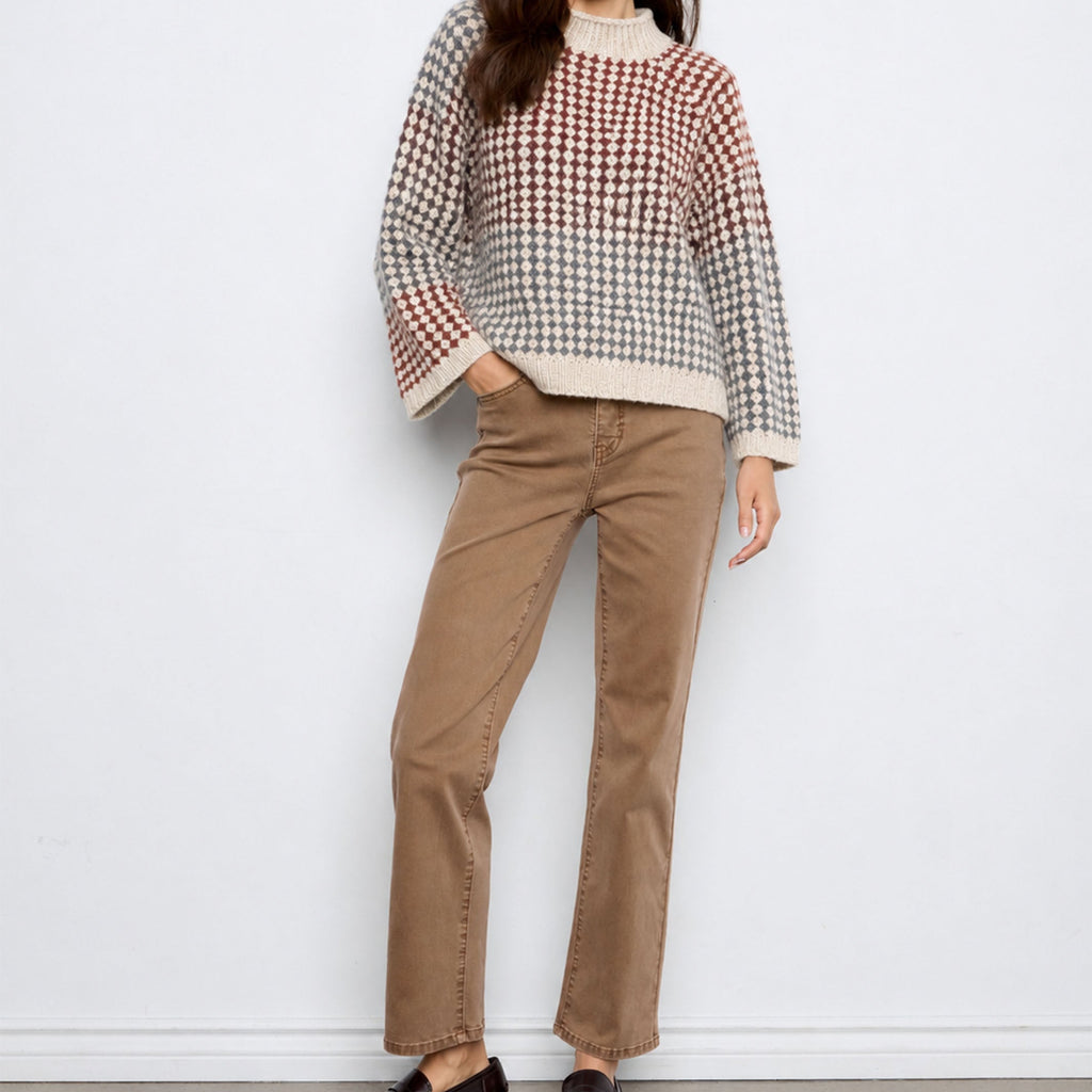 Mock Neck Knit Sweater