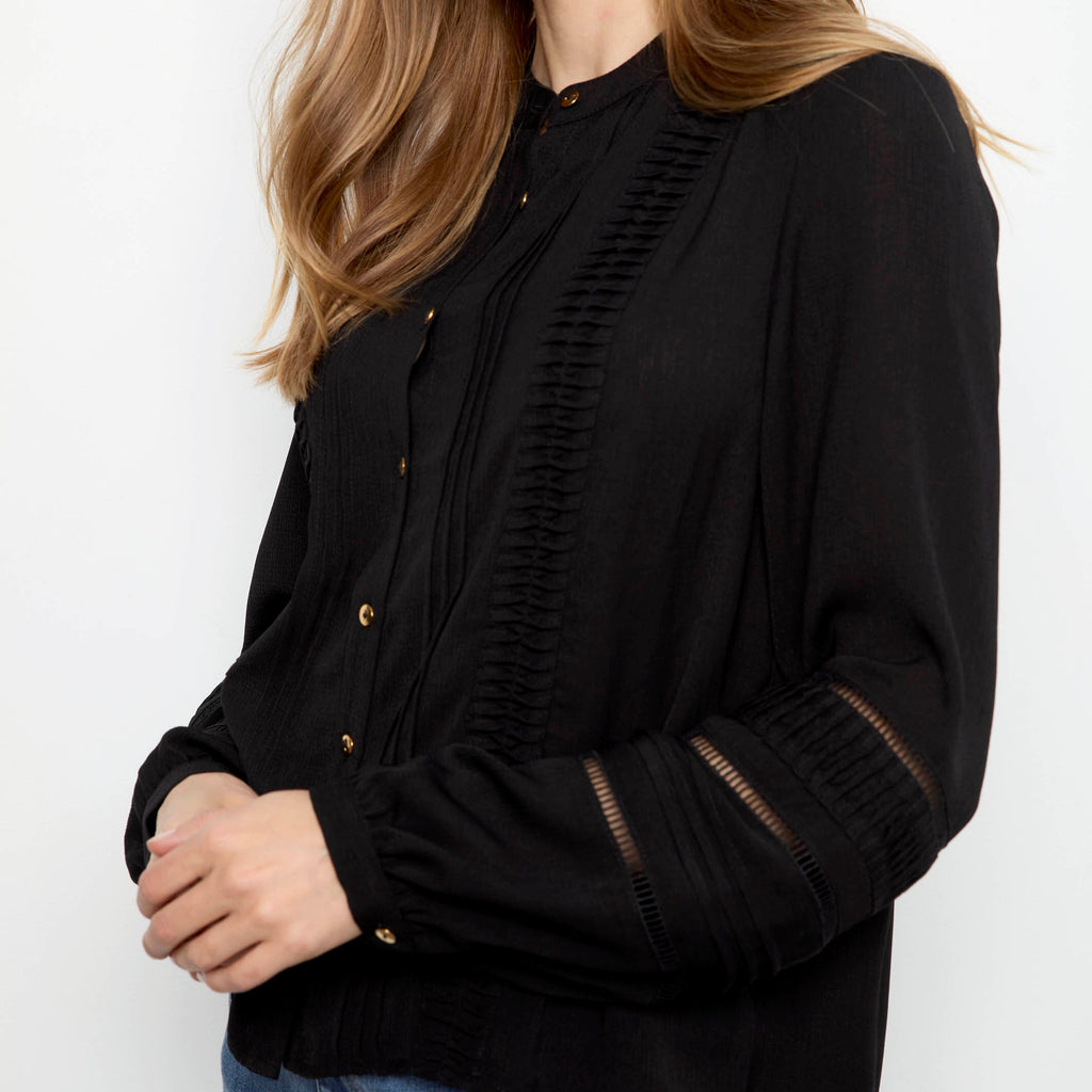 Pleated Crepe Blouse