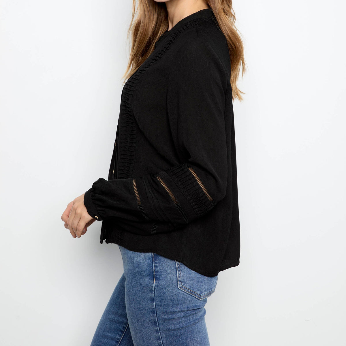 Pleated Crepe Blouse