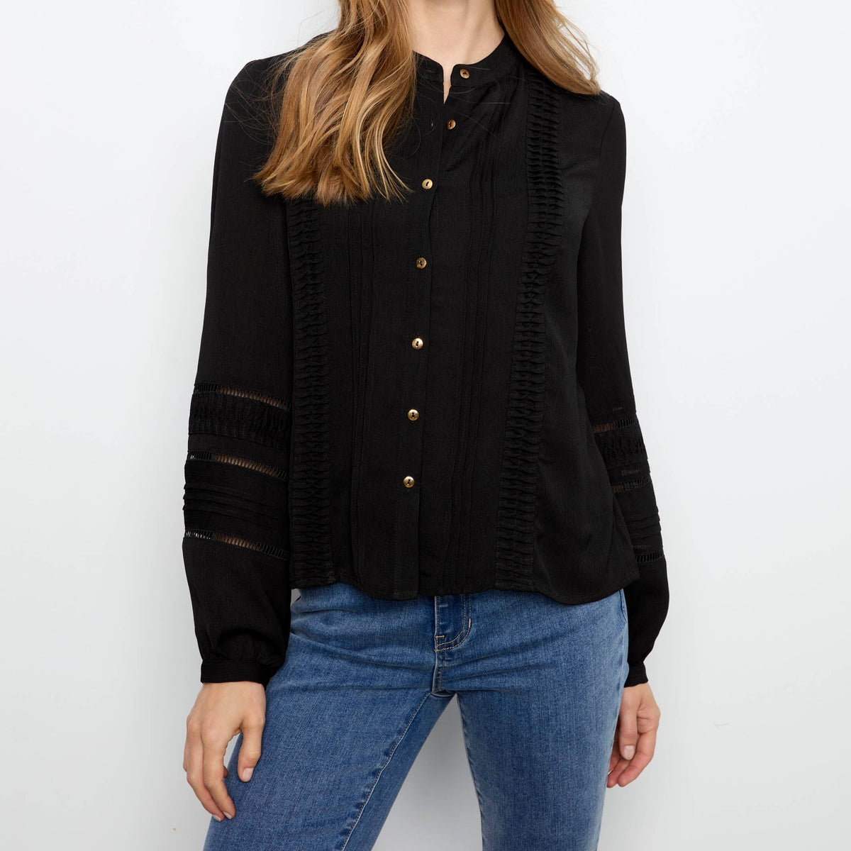 Pleated Crepe Blouse