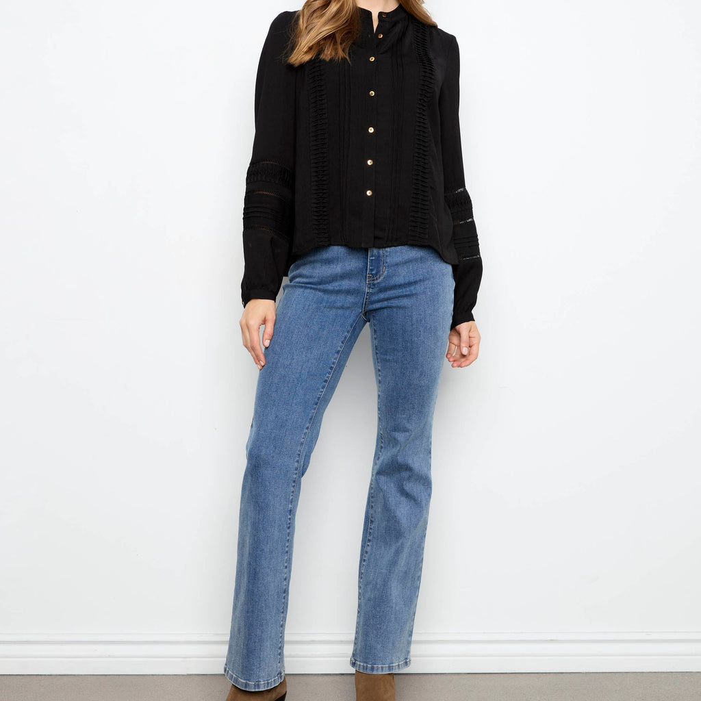 Pleated Crepe Blouse